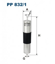 FILTRON filtr paliwa PP832/1 BMW 3 (E36), (E46), 5 (E34), (E39), 7 (E38), 8 (E31), Z3