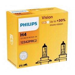 PHILIPS żarówka H4 12V 60/55W Vision +30% 2 sztuki
